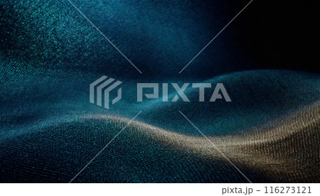 青色の柔らかな波型の布 AI画像 青色の柔らかな波型の布 AI画像 116273121