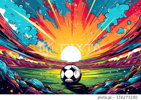 soccer stadium football doodle art illustration background soccer stadium football doodle art illustration background 116273280