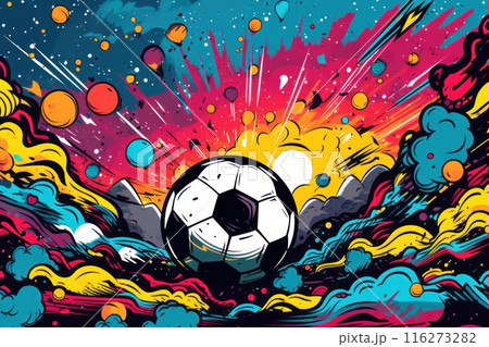 soccer stadium football doodle art illustration background 116273282