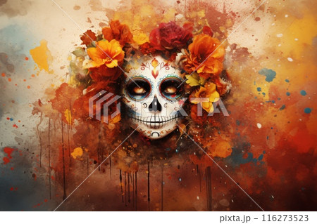 Photo of Day of the dead concept background 116273523