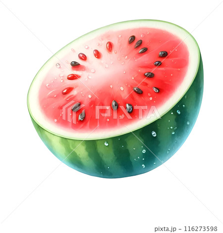 3D fresh watermelon half  116273598