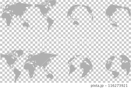 Set of various monochrome world maps Set of various monochrome world maps 116273921