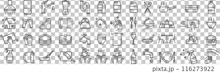 Home line icon set 116273922