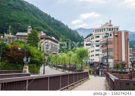 【下呂温泉】温泉街・いで湯大橋（下呂大橋）周辺の風景 116274241