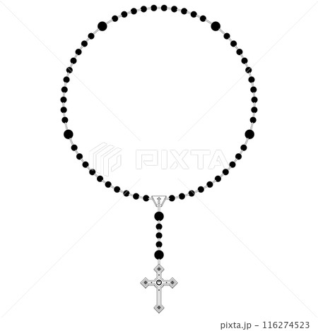 Christian rosary in circular shape 116274523
