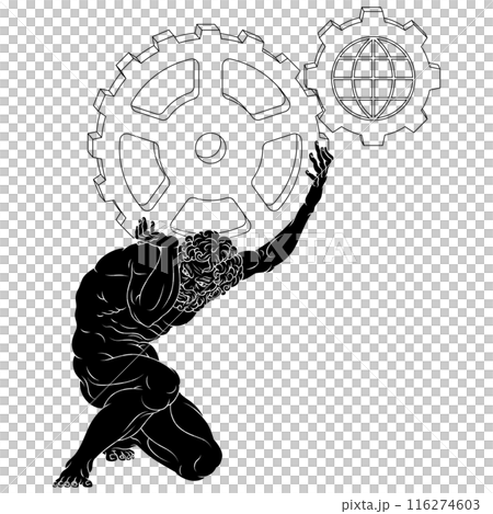 Titan Atlas holding the earth 116274603