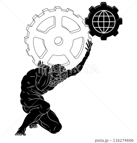 Titan Atlas holding the earth Titan Atlas holding the earth 116274606