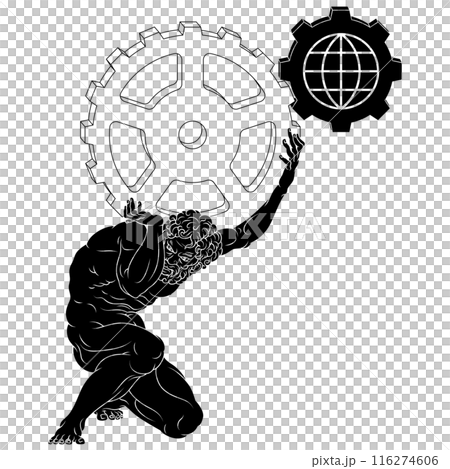 Titan Atlas holding the earth Titan Atlas holding the earth 116274606