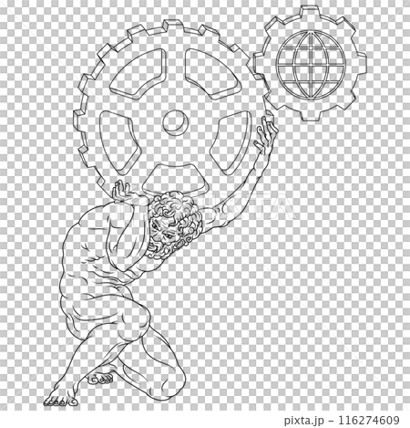 Titan Atlas holding the earth 116274609