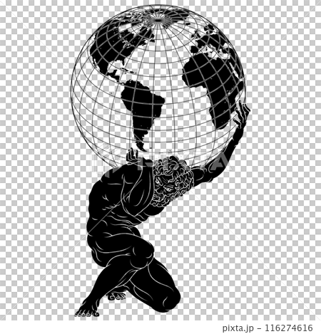 Titan Atlas holding the earth Titan Atlas holding the earth 116274616