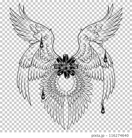 throne angel of christian theology with six wings 116274640