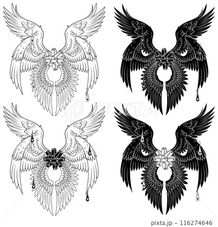 throne angel of christian theology with six wings 116274646