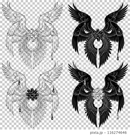 throne angel of christian theology with six wings 116274646