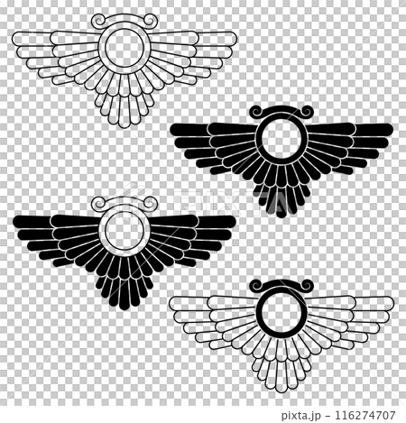 Zoroastrian winged disc Zoroastrian winged disc 116274707