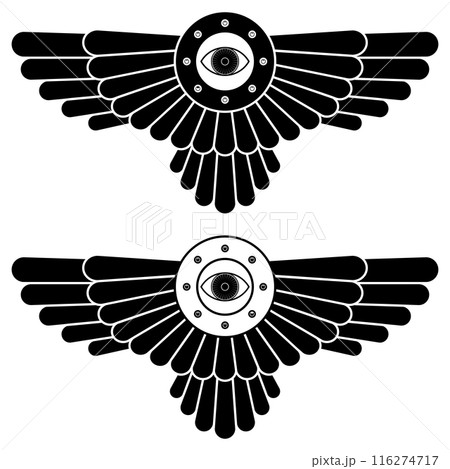 Zoroastrian winged disc Zoroastrian winged disc 116274717