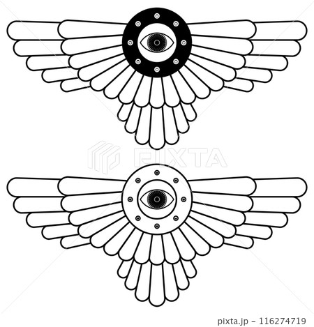 Zoroastrian winged disc 116274719