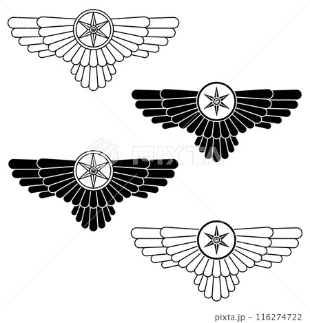 Zoroastrian winged disc 116274722