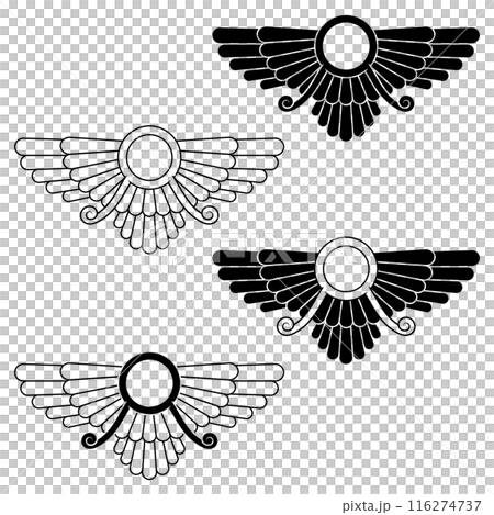 Zoroastrian winged disc Zoroastrian winged disc 116274737