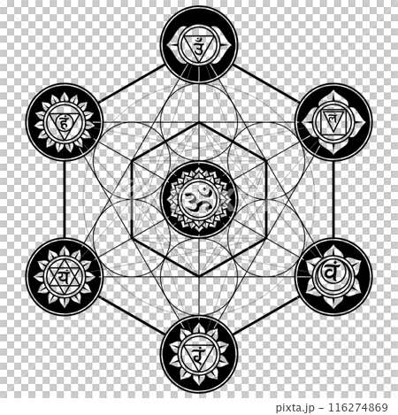 Geometric symbol of Metatron 116274869