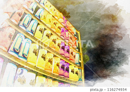 [愛知県]名古屋市北区の別小江神社の水彩画 116274934