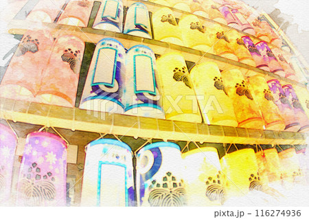 [愛知県]名古屋市北区の別小江神社の水彩画 116274936