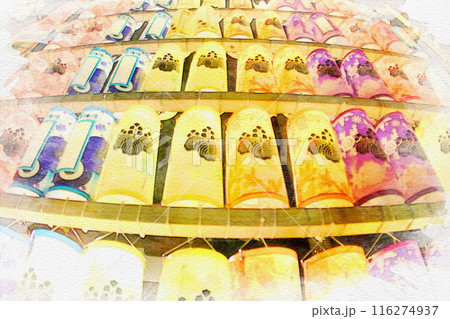 [愛知県]名古屋市北区の別小江神社の水彩画 116274937