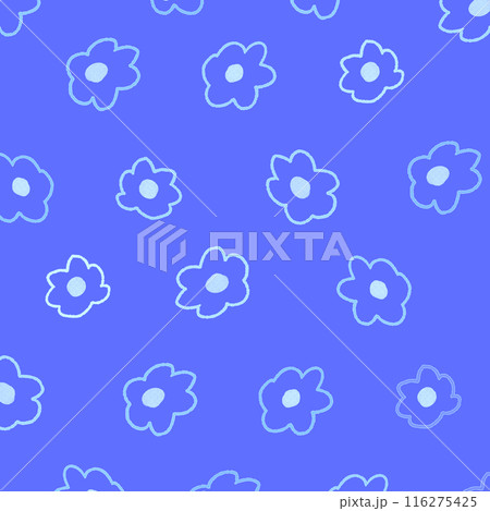 手描きの小さい花柄の背景イラスト25 116275425