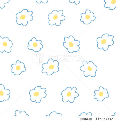 手描きの小さい花柄の背景イラスト36 手描きの小さい花柄の背景イラスト36 116275442