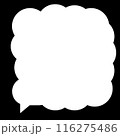 シンプルな背景黒色の吹き出し 116275486