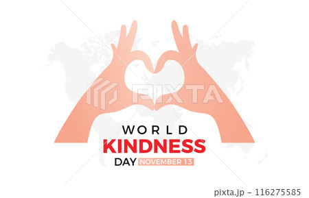 World Kindness Day. Health Care concept Greeting card, poster, Ribbon, banner, Vector Template. World Kindness Day. Health Care concept Greeting card, poster, Ribbon, banner, Vector Template. 116275585