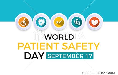 World Patient Safety Day in september 17. Health Care concept Greeting card, poster, Ribbon, banner, Vector Template. World Patient Safety Day in september 17. Health Care concept Greeting card, poster, Ribbon, banner, Vector Template. 116275608