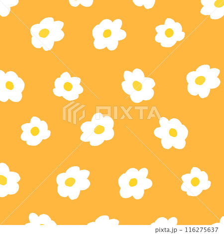 手描きの小さい花柄の背景イラスト背景色付き10 手描きの小さい花柄の背景イラスト背景色付き10 116275637