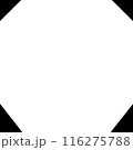黒色の角フレーム素材 116275788