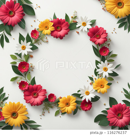 Hand drawn flower,flora wreath, border,frame, on white background, watercolor vintage style for use. 116276237