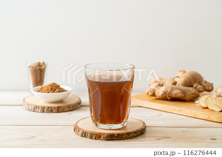 hot and sweet ginger juice glass hot and sweet ginger juice glass 116276444