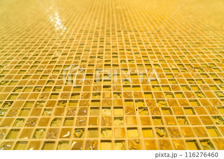 golden mosaic tile for wallpaper and background 116276460