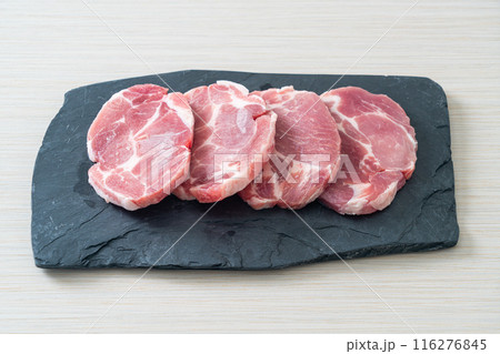 fresh pork neck raw or collar pork 116276845