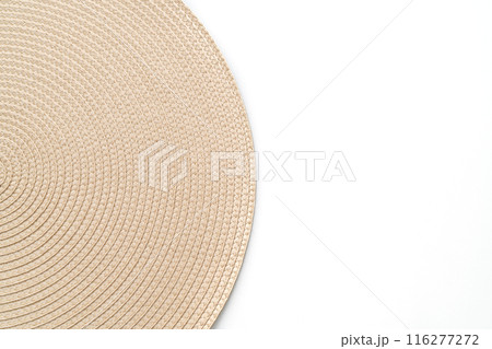 beautiful weave placemat on white background 116277272