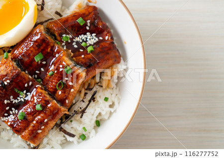 eel rice bowl or unagi rice bowl eel rice bowl or unagi rice bowl 116277752