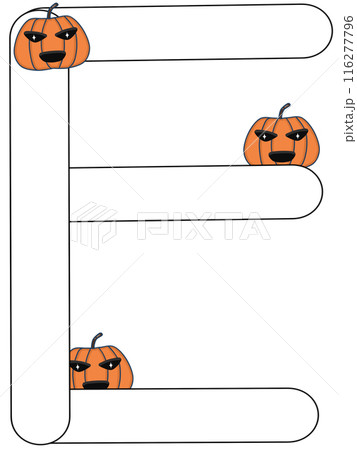 English alphabet in Halloween theme 116277796