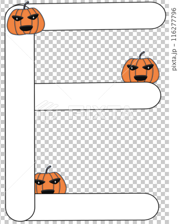 English alphabet in Halloween theme 116277796
