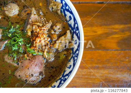 Thai boat noodles with wagyu 116277843