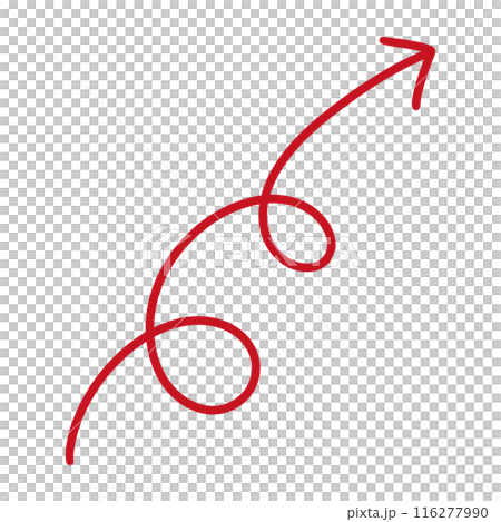 Red Curved Arrow illustration Curve Arrow Wave Arrow Wavy Arrow Design 116277990