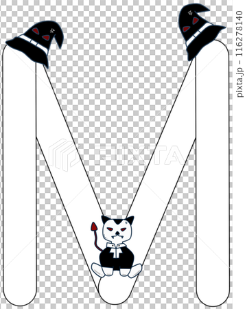 English alphabet in Halloween theme 116278140