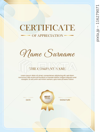 Modern certificate template with elegant design 116279071
