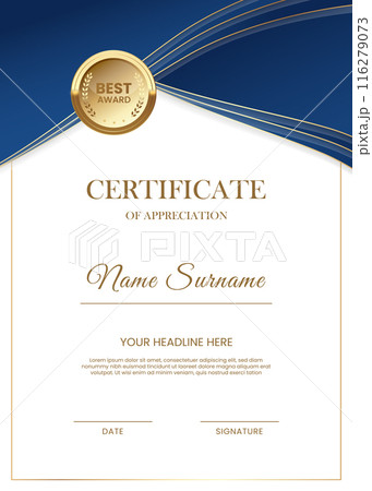 Modern certificate template with elegant design Modern certificate template with elegant design 116279073