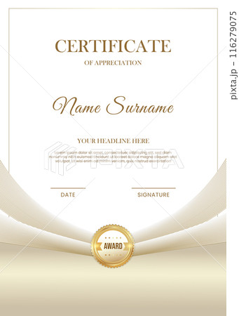 Modern certificate template with elegant design 116279075