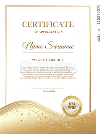 Modern certificate template with elegant design 116279079