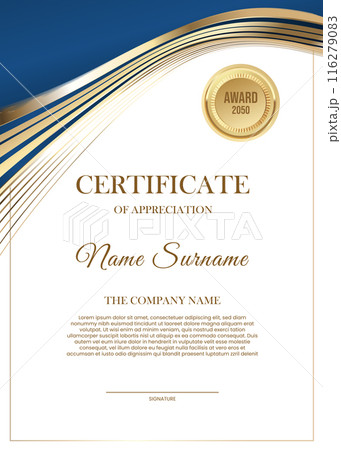 Modern certificate template with elegant design 116279083