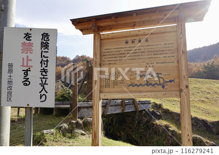 御射鹿池（みしゃかいけ）　東山魁夷画伯の作品で有名な風景　長野県茅野市豊平 116279241